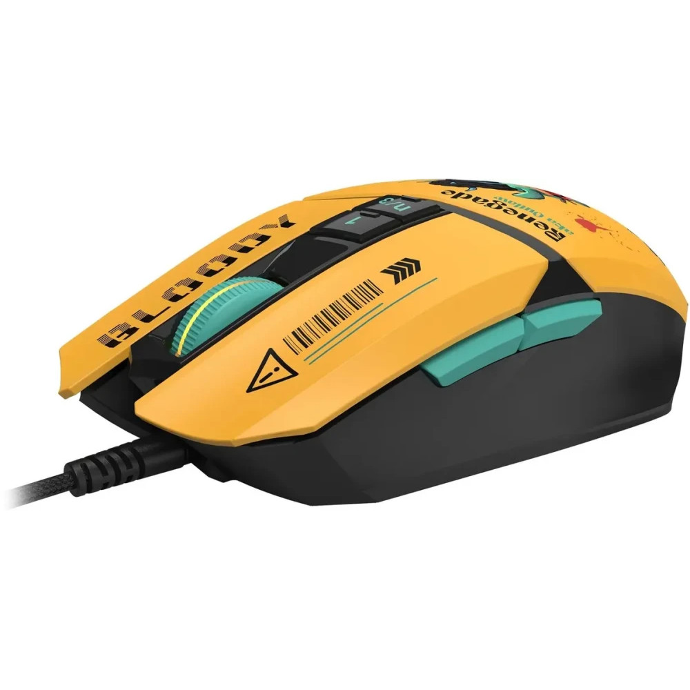 Мышь Bloody W63 Max Renegade Yellow Sunset W63 MAX/ RENEGADE SUNSET ACTIVATED Игровые, Проводная - миниатюра 6