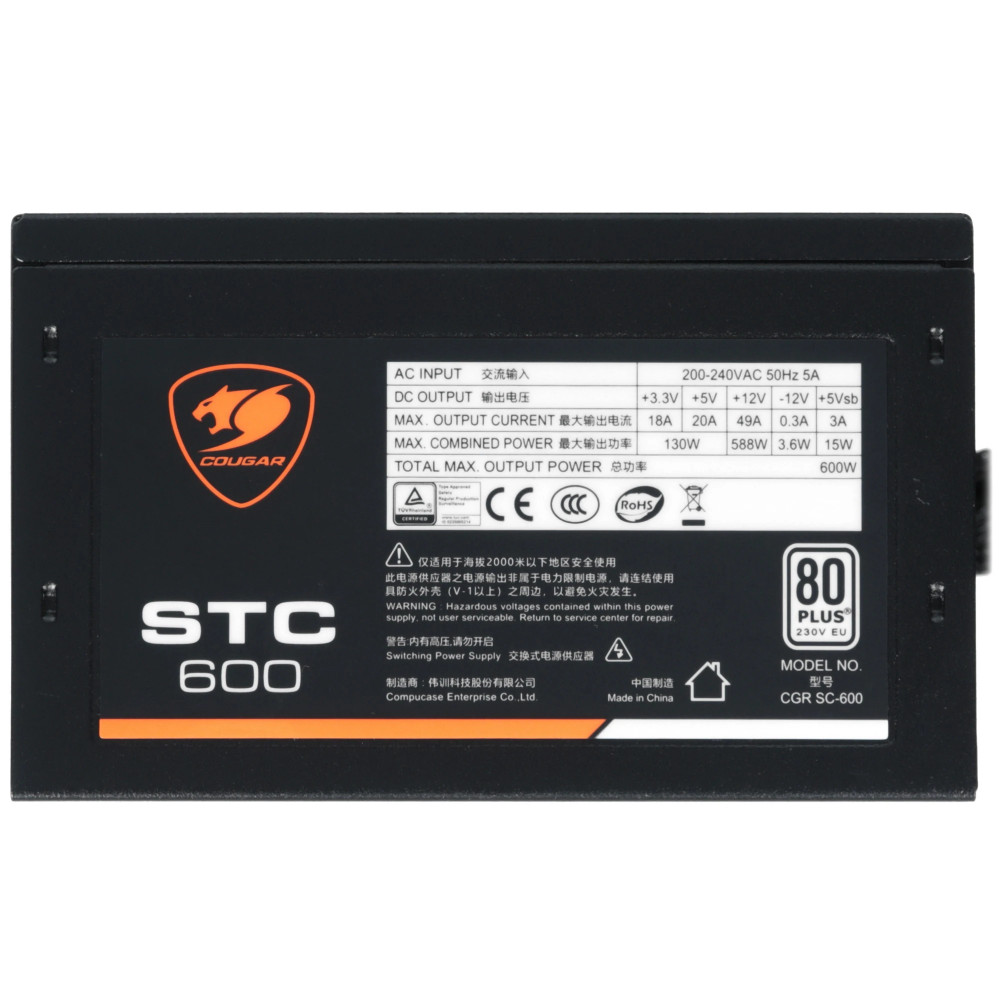 Блок питания Cougar STC600 600 Вт - миниатюра 3