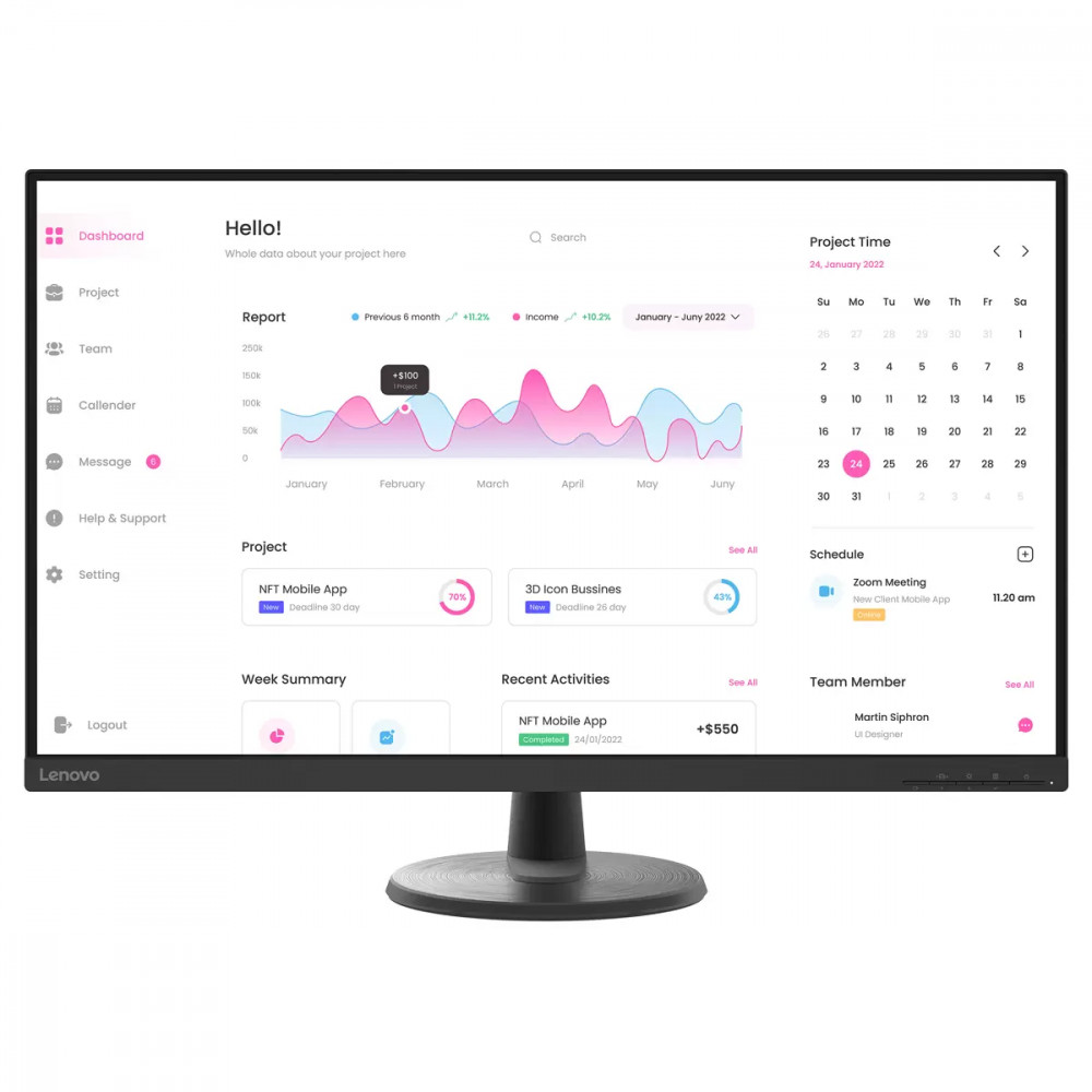 Монитор Lenovo D32u-40 66FDGAC2EU 31.5 ", VA, 4K UHD 3840x2160 (16:9), 60 Гц — фото товара