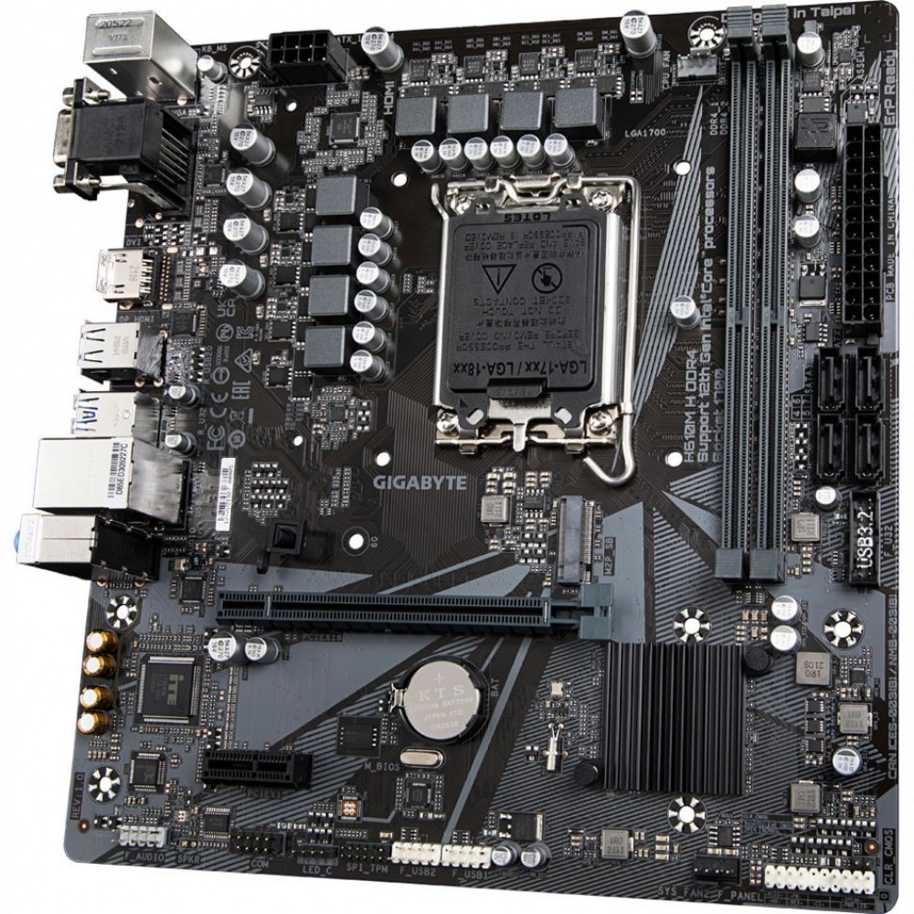 Материнская плата Gigabyte H610M H DDR4 Micro-ATX, LGA 1700 - миниатюра 3