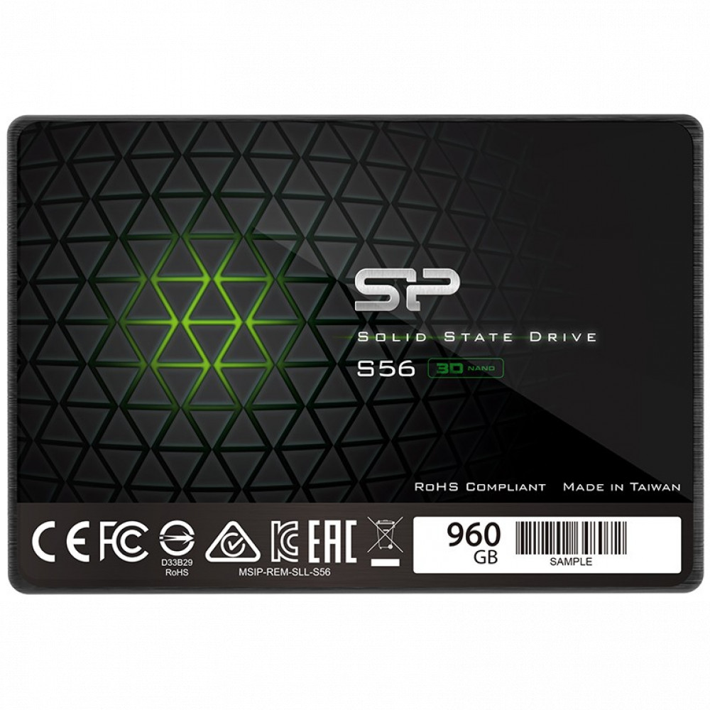 Жесткий диск Silicon Power S56 SP960GBSS3S56A25 SSD (твердотельные), 960 ГБ, 2.5 дюйма, SATA — фото товара