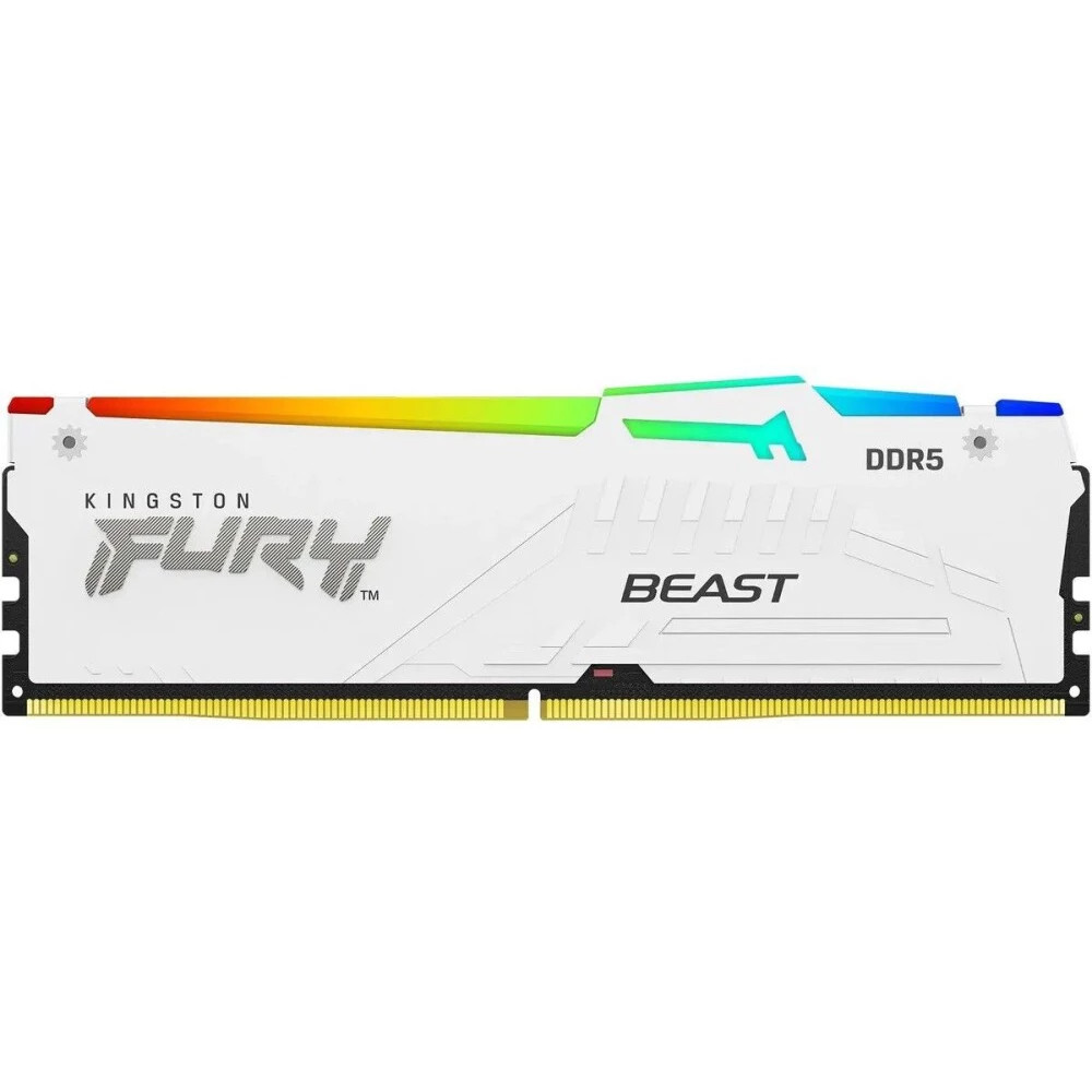 ОЗУ Kingston Fury Beast White RGB 16Gb DDR5 KF564C32BWEA-16 DIMM, DDR5, 16 Гб, 6400 МГц — фото товара