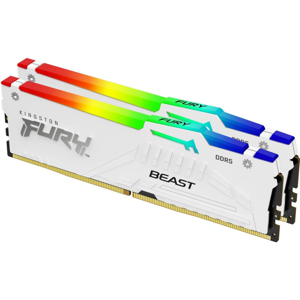 ОЗУ Kingston Fury Beast RGB White KF556C36BWEAK2-32 DIMM, DDR5, 32 Гб, 5600 МГц - миниатюра 2