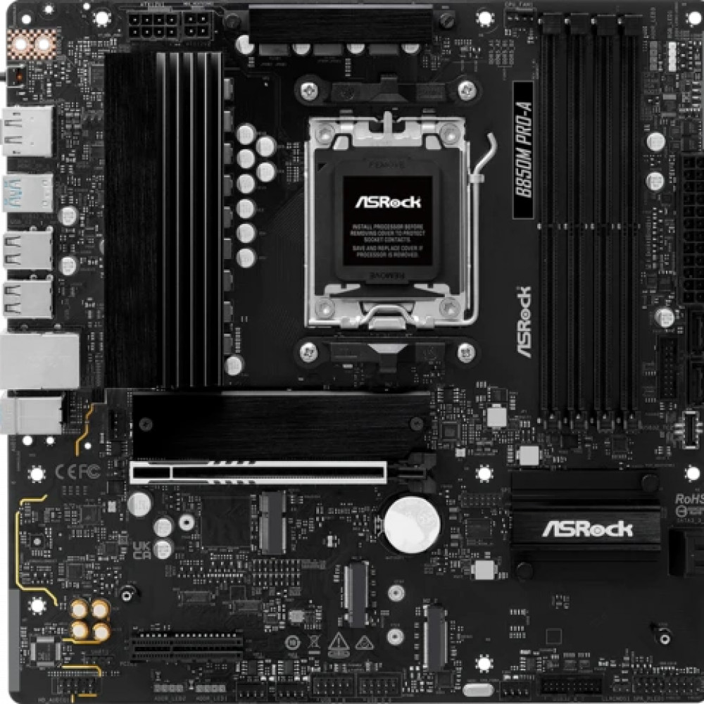 Материнская плата ASRock B850M PRO-A Micro-ATX, AMD AM5 — фото товара