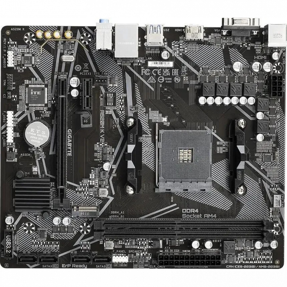Материнская плата Gigabyte A520M K V2 A520M K V2 DDR4 1.1 Mini-ATX, AMD AM4 — фото товара