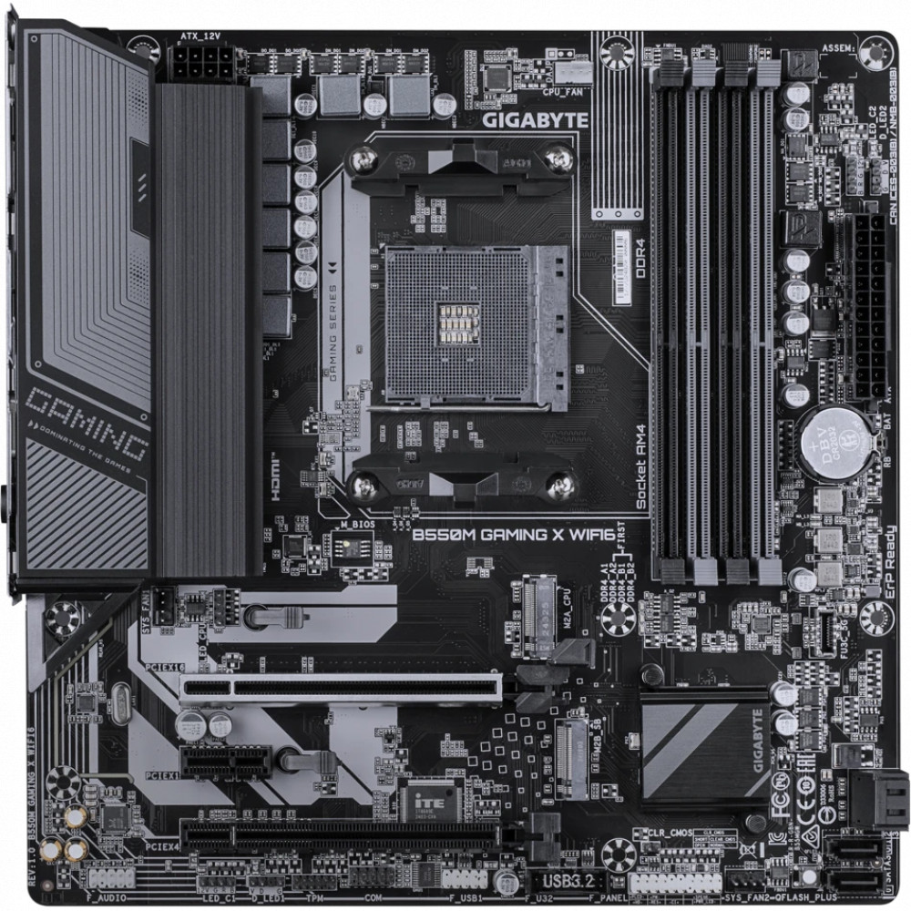 Материнская плата Gigabyte B550M Gaming X WIFI6 rev. 1.0 Micro-ATX, AMD AM4 — фото товара