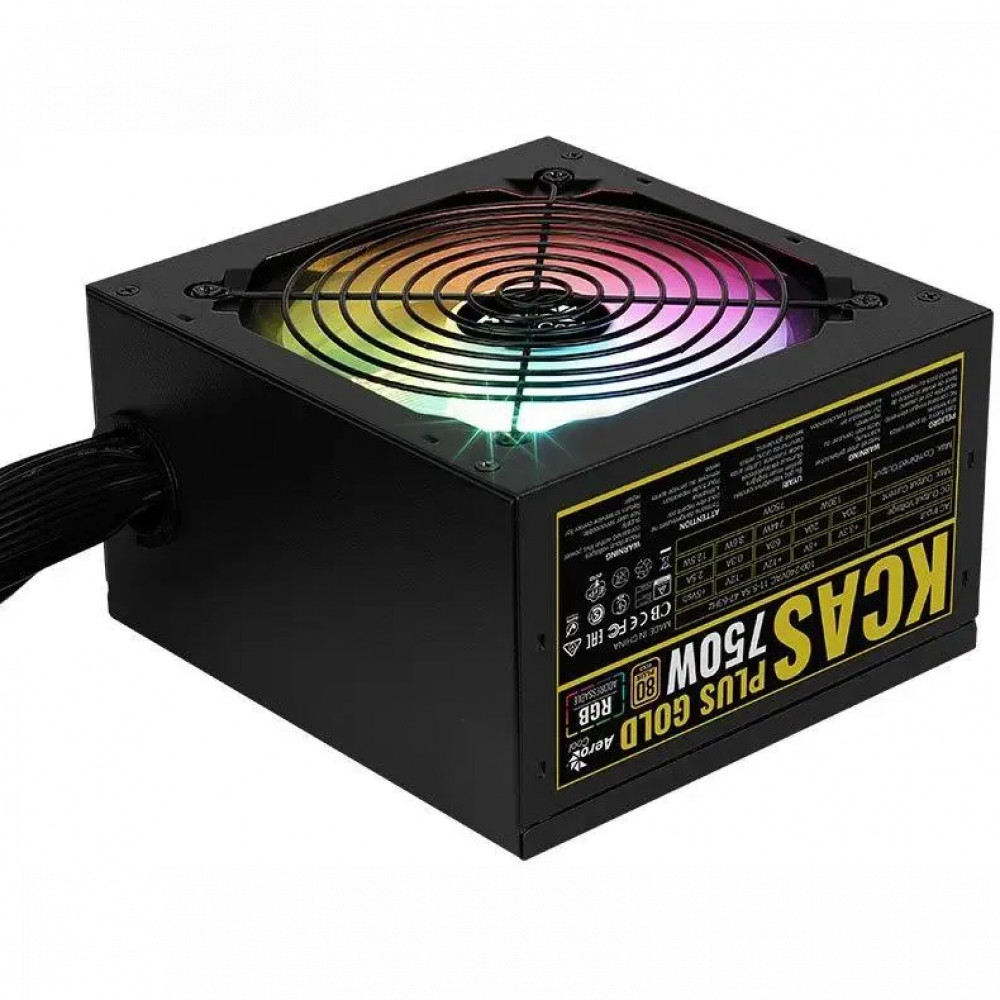 Блок питания Aerocool KCAS PLUS GOLD 750W RGB 750 Вт, 80+ Gold - миниатюра 4