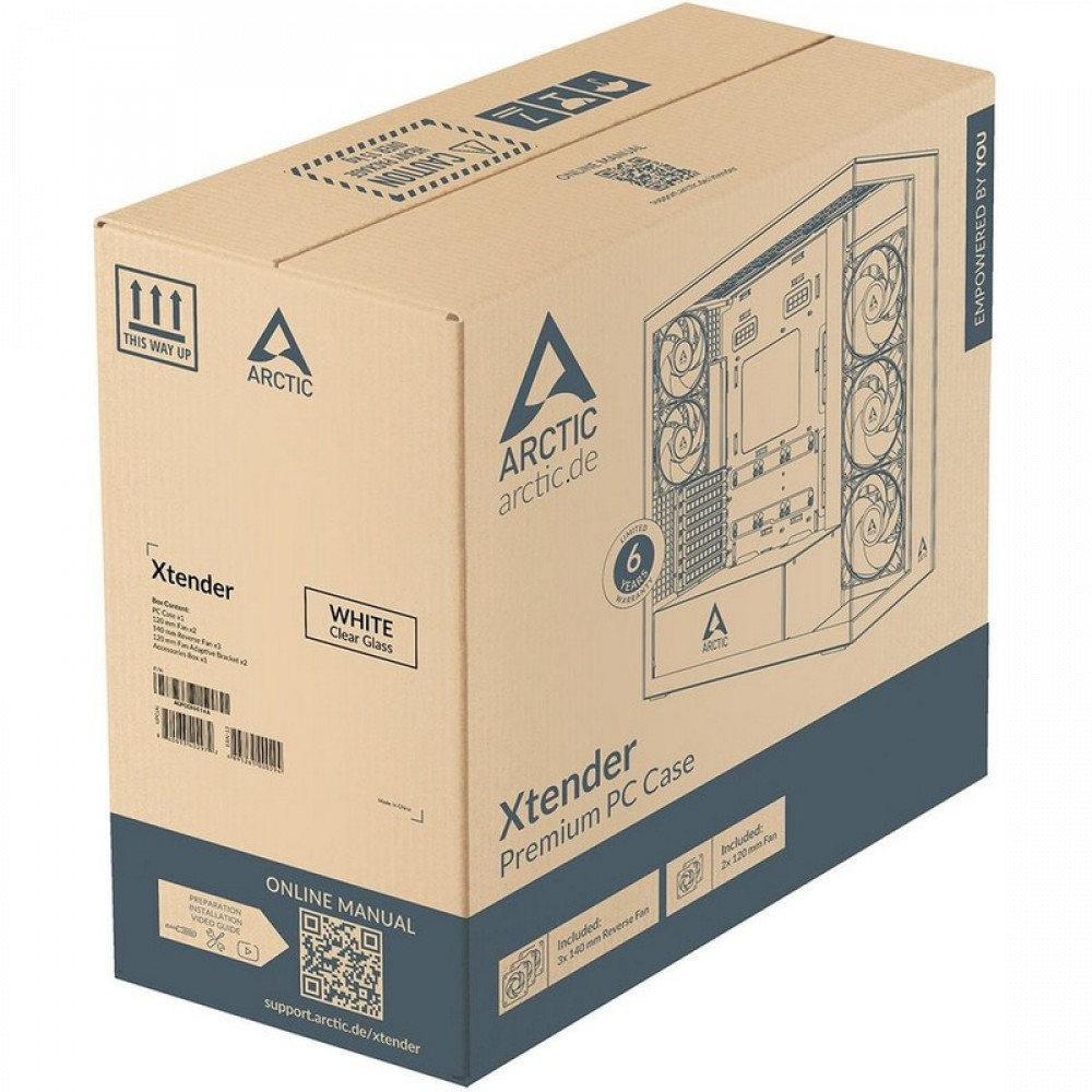 Корпус ARCTIC Xtender White ACPCC00014A Mid-Tower - миниатюра 4