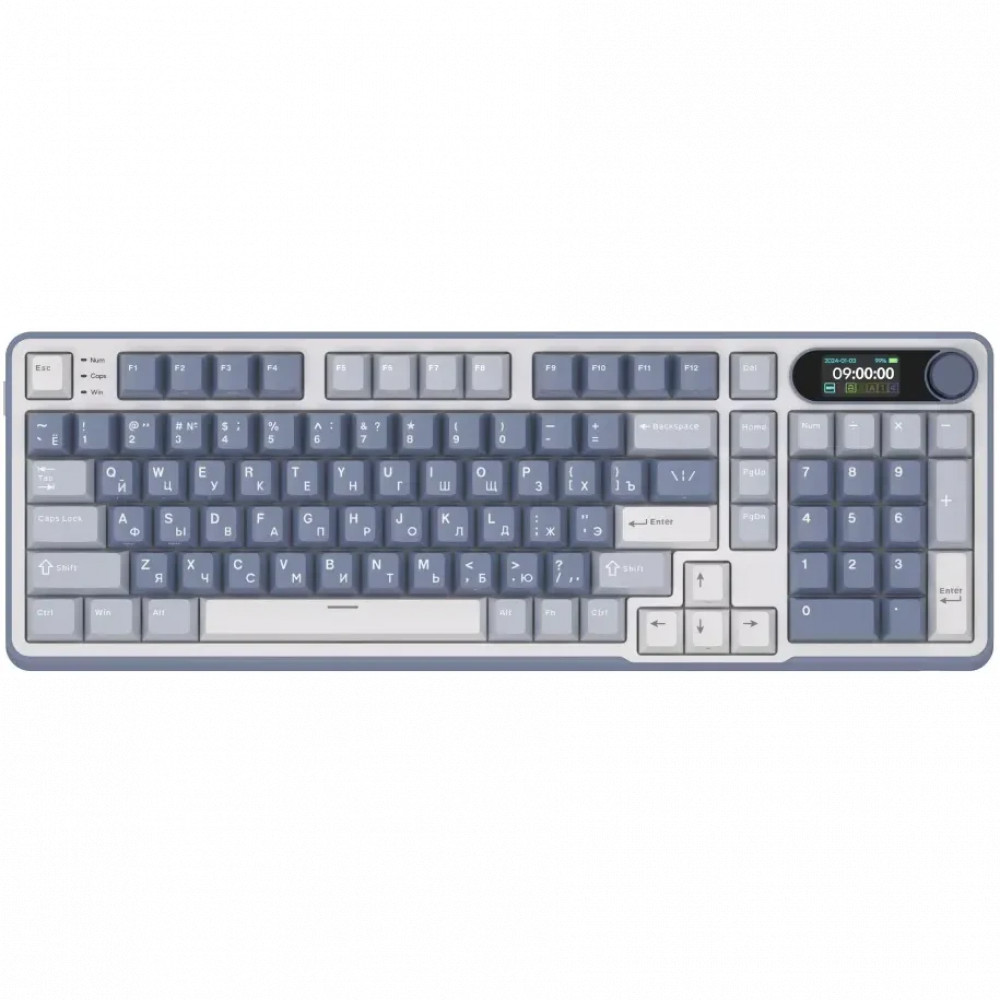 Клавиатура Royal Kludge RK-S98 Ocean Blue (Brown Switch) 6977576550601 Беспроводная, Bluetooth - миниатюра 2