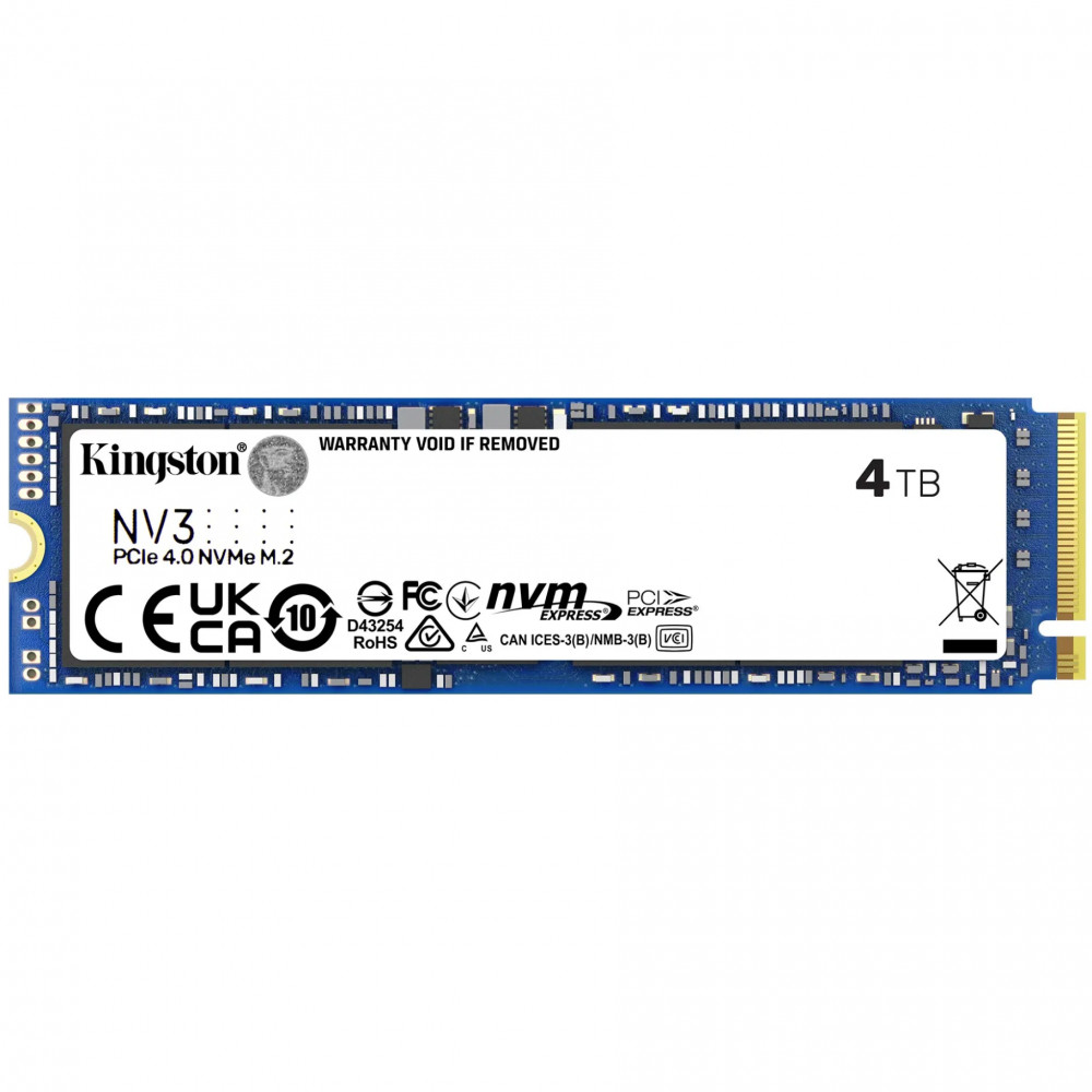 Жесткий диск Kingston NV3 SNV3S/4000G SSD (твердотельные), 4 ТБ, M.2, PCIe — фото товара
