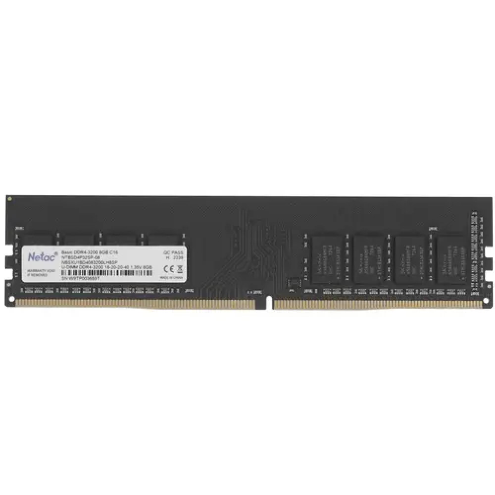 ОЗУ Netac Basic NTBSD4P NTBSD4P32SP-08J DIMM, DDR4, 8 Гб, 3200 МГц — фото товара