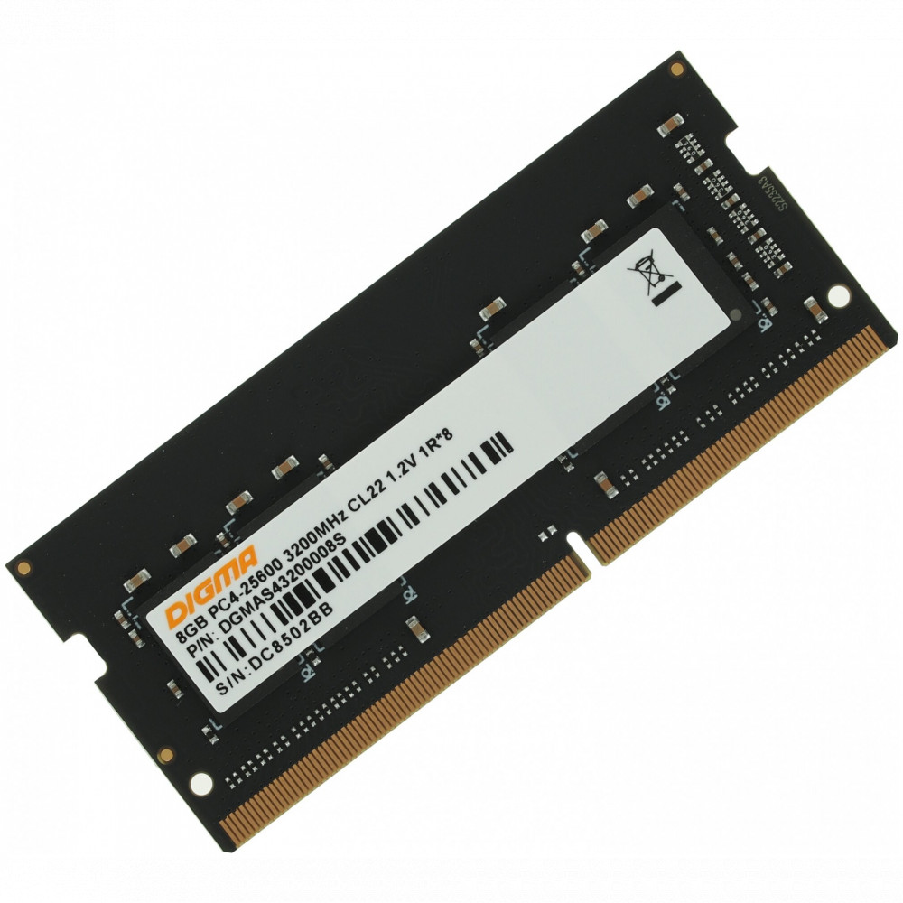 ОЗУ Digma DGMAS43200008S SO-DIMM, DDR4, 8 Гб, 3200 МГц — фото товара