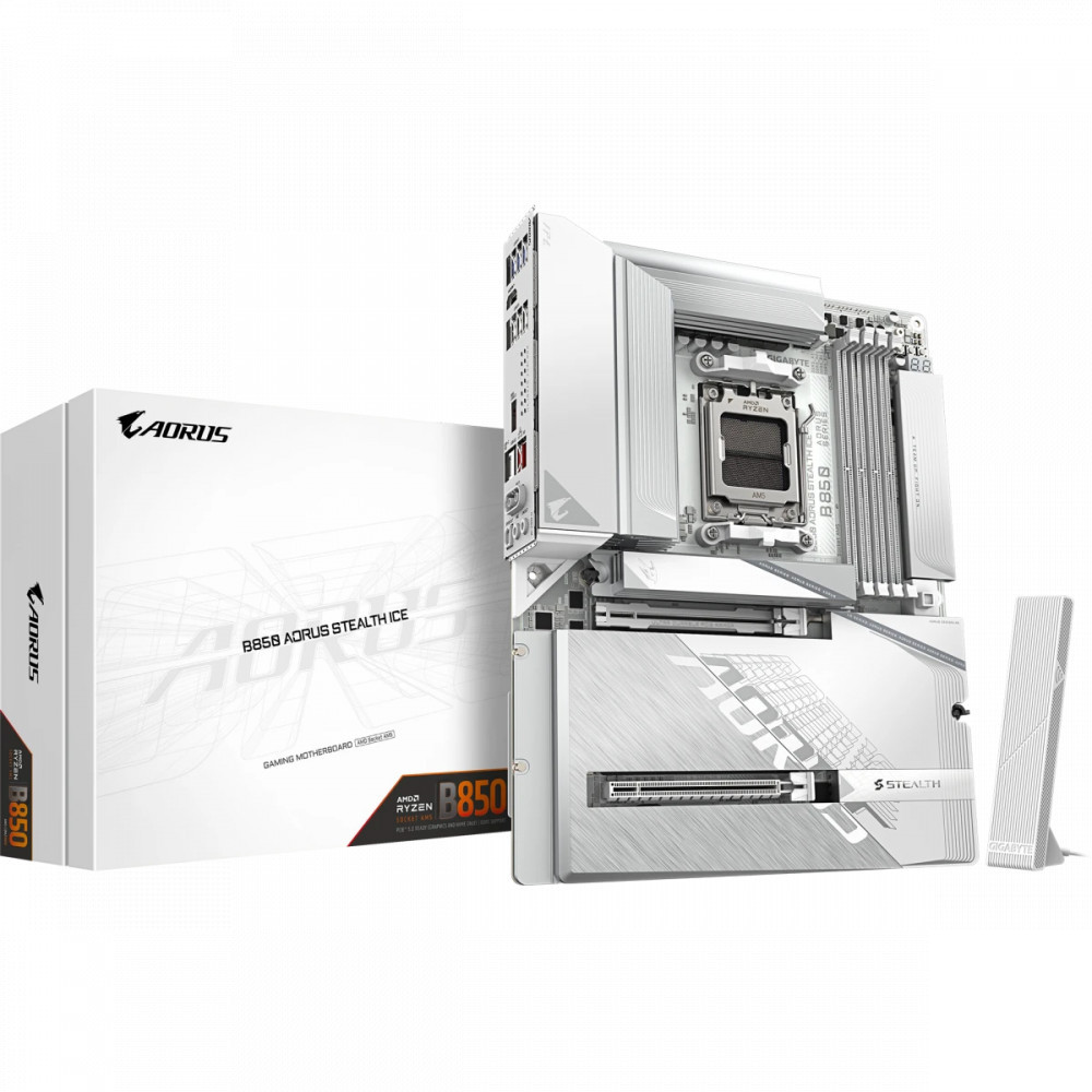 Материнская плата Gigabyte B850 AORUS STEALTH ICE (REV 1.0) ATX, AMD AM5 - миниатюра 7
