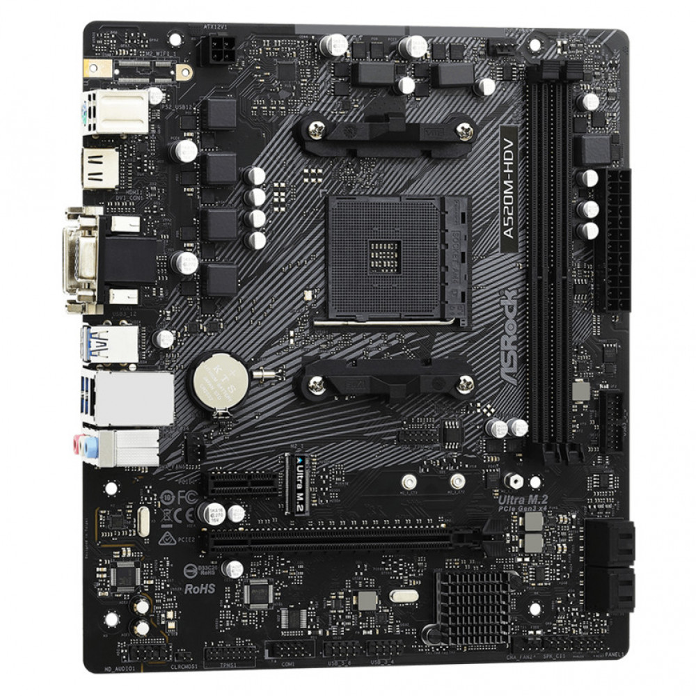 Материнская плата ASRock A520M-HDV Micro-ATX, AMD AM4 - миниатюра 5