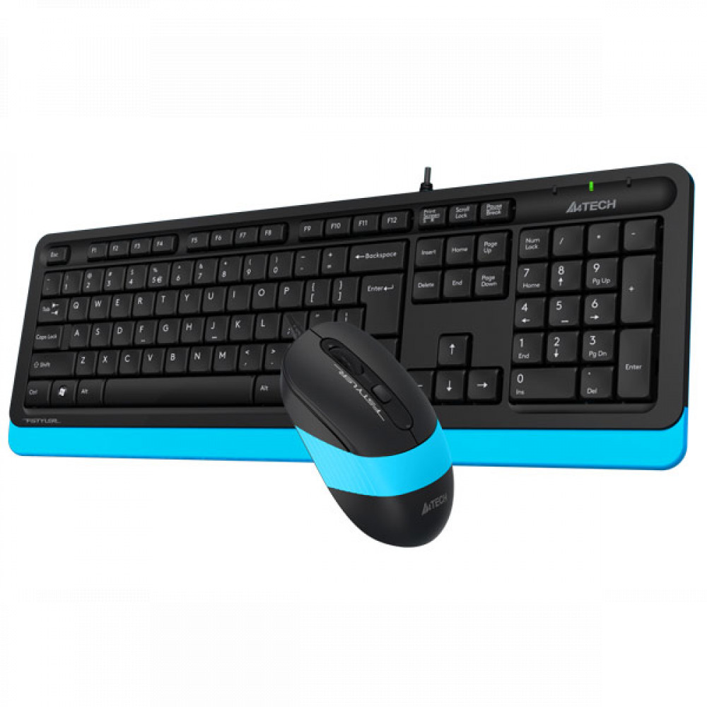 Клавиатура + мышь A4Tech Клавиатура + мышь A4 Fstyler F1010 BLUE - миниатюра 4