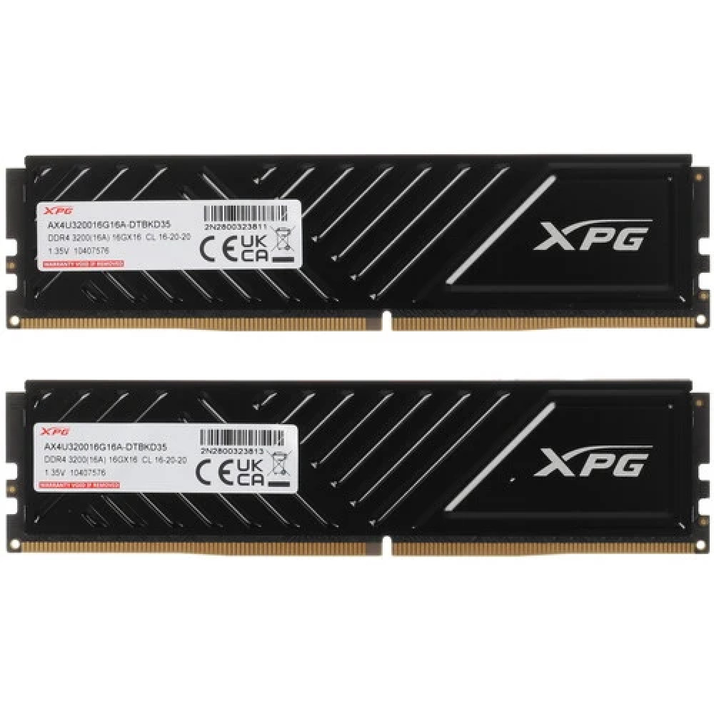 ОЗУ ADATA XPG GAMMIX D35 AX4U320016G16A-DTBKD35 DIMM, DDR4, 32 Гб (2 х 16 Гб), 3200 МГц - миниатюра 2