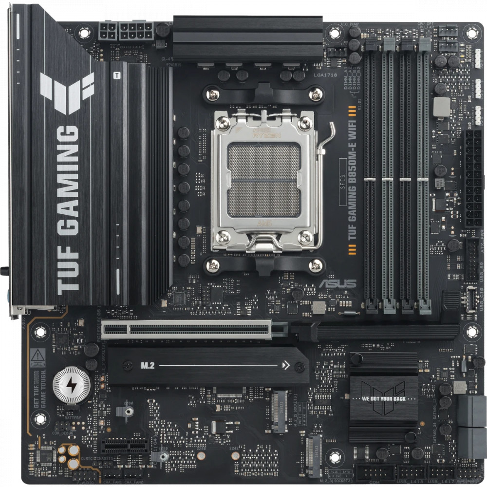 Материнская плата Asus TUF GAMING B850M-E WIFI Micro-ATX, AMD AM5 — фото товара