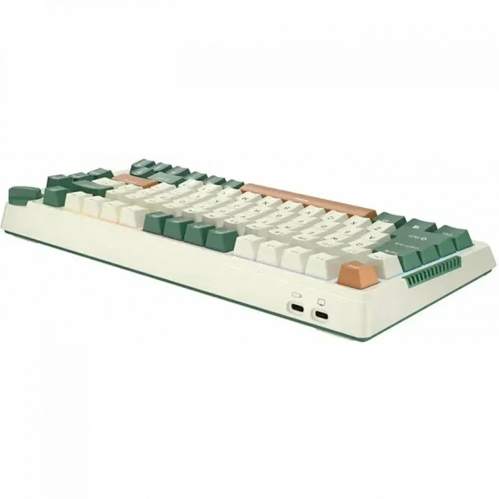 Клавиатура Royal Kludge RK-H81 White/Green (Sky Cyan Switch) 6935280824128 Беспроводная, Bluetooth - миниатюра 6