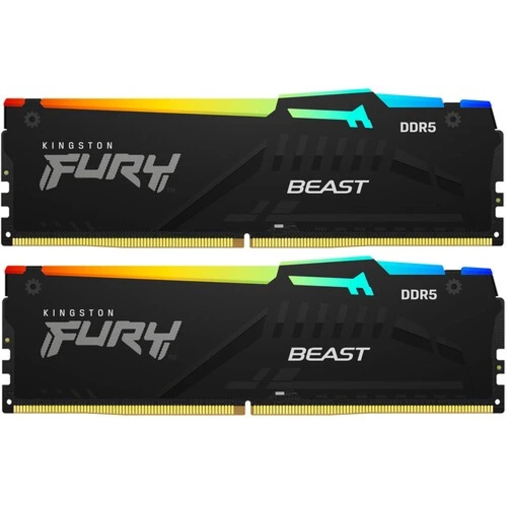 ОЗУ Kingston FURY Beast KF568C34BBEAK2-32 DIMM, DDR5, 32 Гб (2 х 16 Гб), 6800 МГц — фото товара