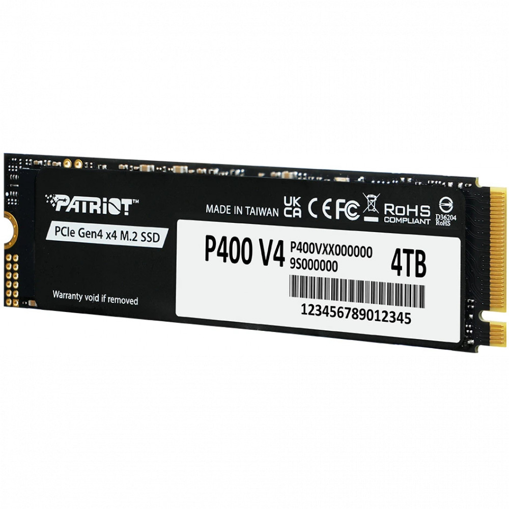 Жесткий диск Patriot SSD 4Tb Patriot P400 V4 (P400VP4TBM28H) SSD (твердотельные), 4 ТБ, M.2, PCIe - миниатюра 3