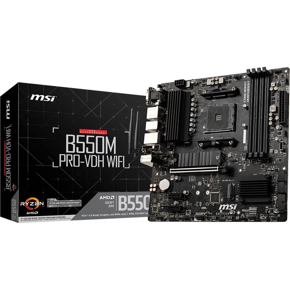 Материнская плата MSI B550M PRO-VDH WIFI Micro-ATX, AMD AM4 - миниатюра 5