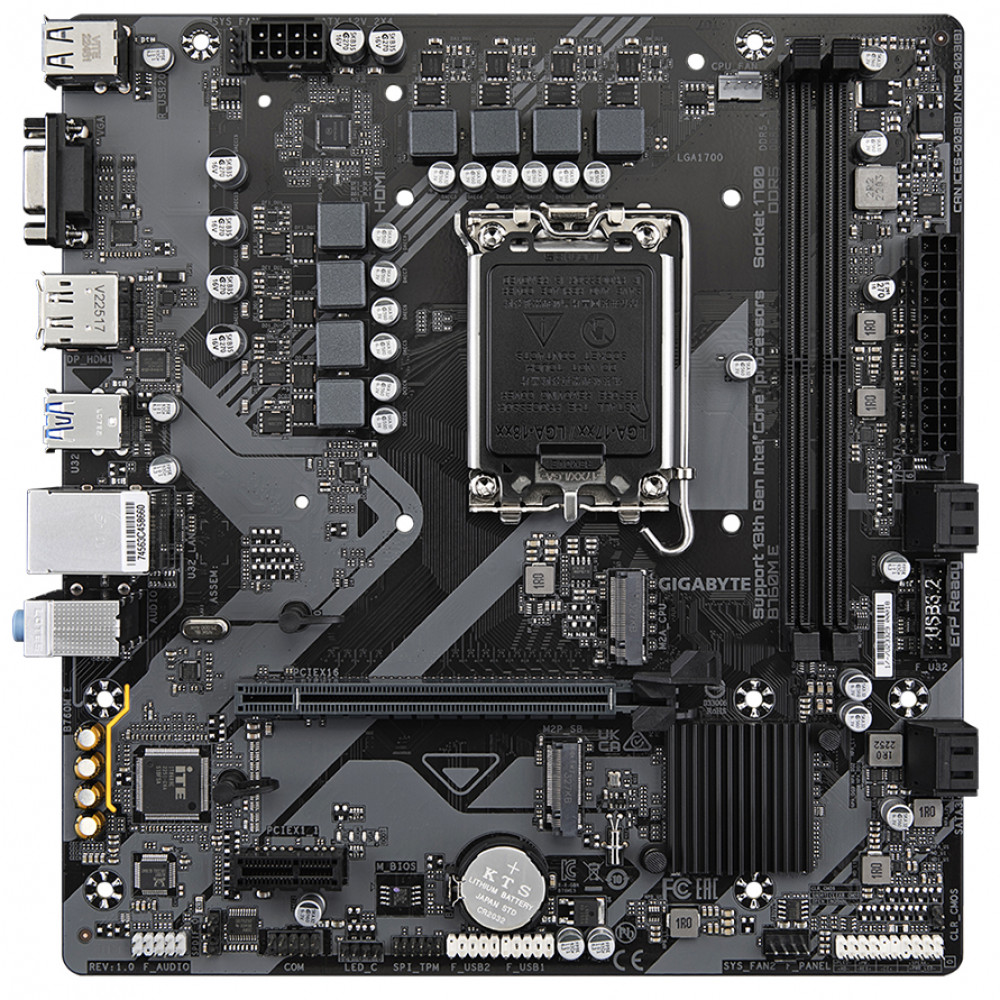 Материнская плата Gigabyte B760M E Micro-ATX, LGA 1700 — фото товара
